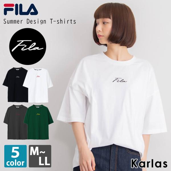 FILA（フィラ） 特価 tシャツ レディース 半袖 無地 白 綿100