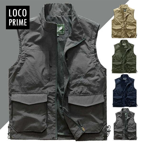 フィッシングベスト メンズ ベスト 多機能ベスト 多ポケット チョッキ