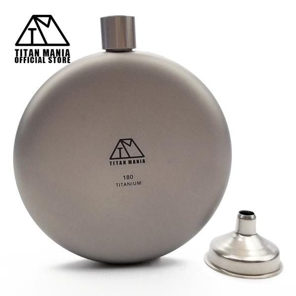 TITAN MANIA（チタンマニア） スキットル チタン製 丸型 180ml 軽量