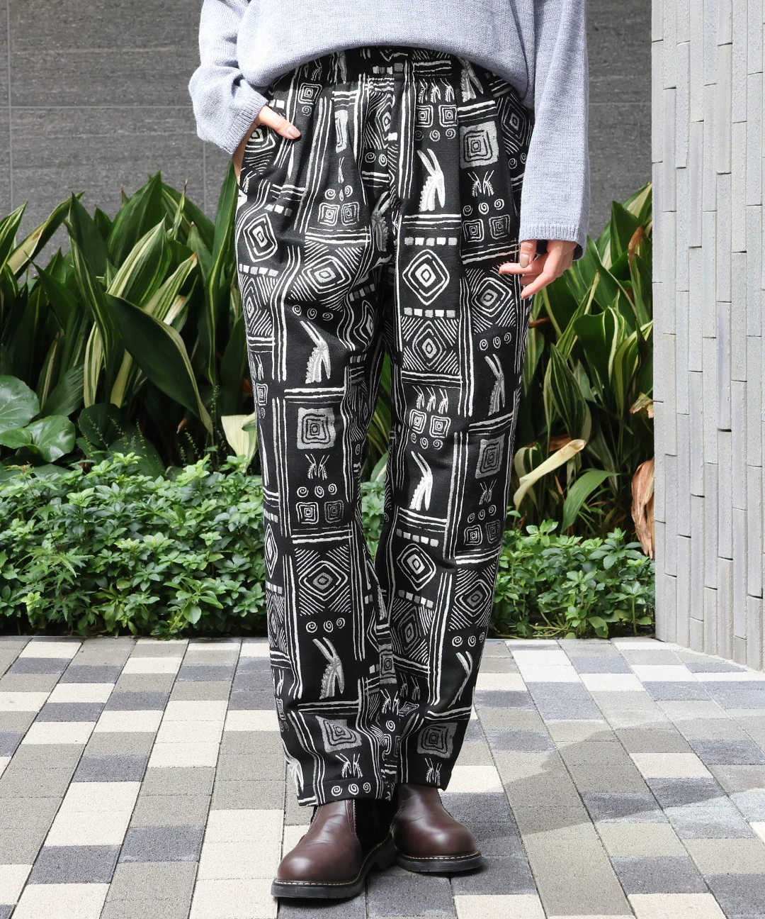 go slow caravan ゴブラン織り総柄イージーパンツ【WEB限定】 / パンツ