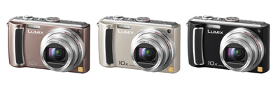 松下電器「LUMIX DMC-TZ5」は、10倍ズーム、1000万画素超のコンパクト