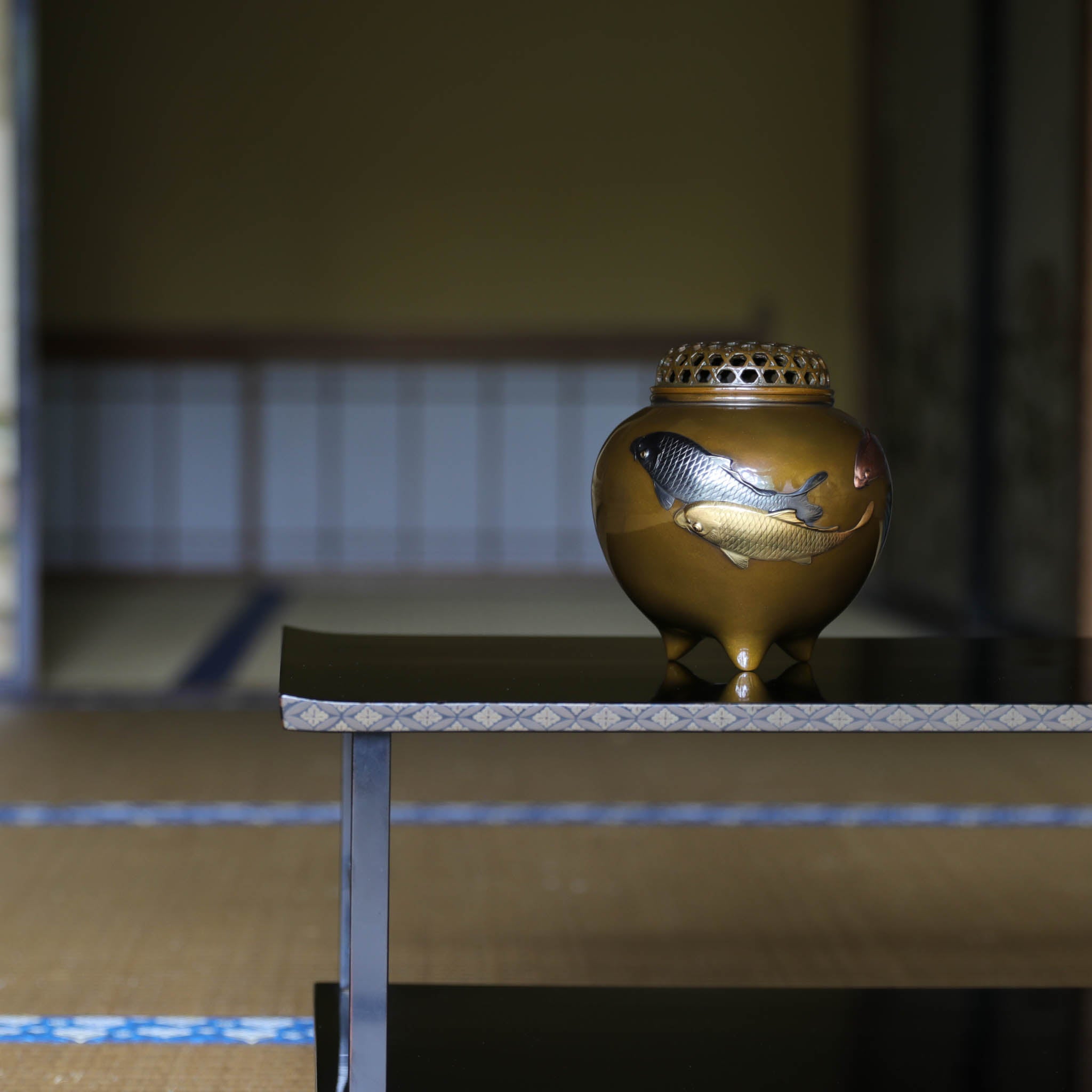 高岡銅器 香炉 | 玉型鯉 | 銅 | 喜泉堂