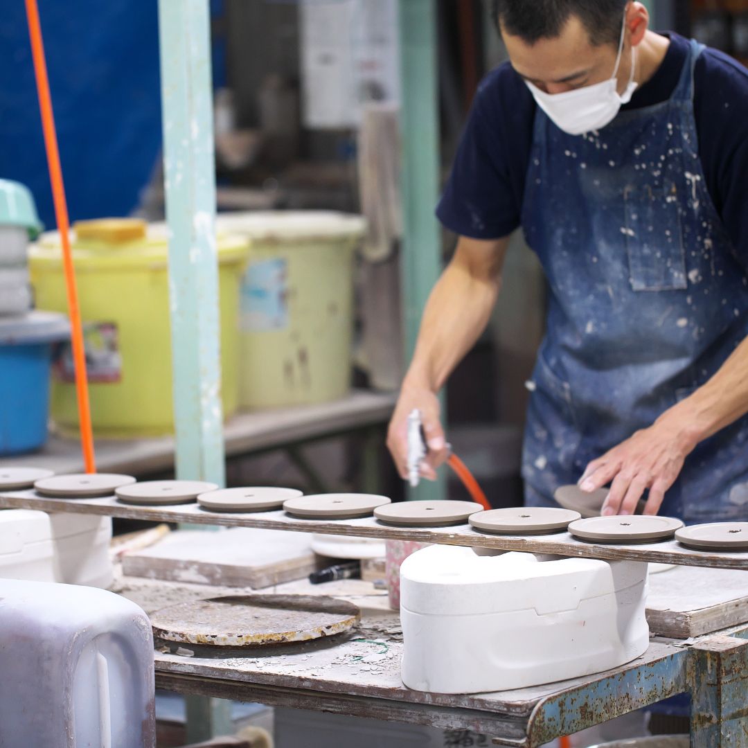 美濃焼 時計 | 掛時計 GLAZED CLOCK | ペールブルー P-12 | SUGY