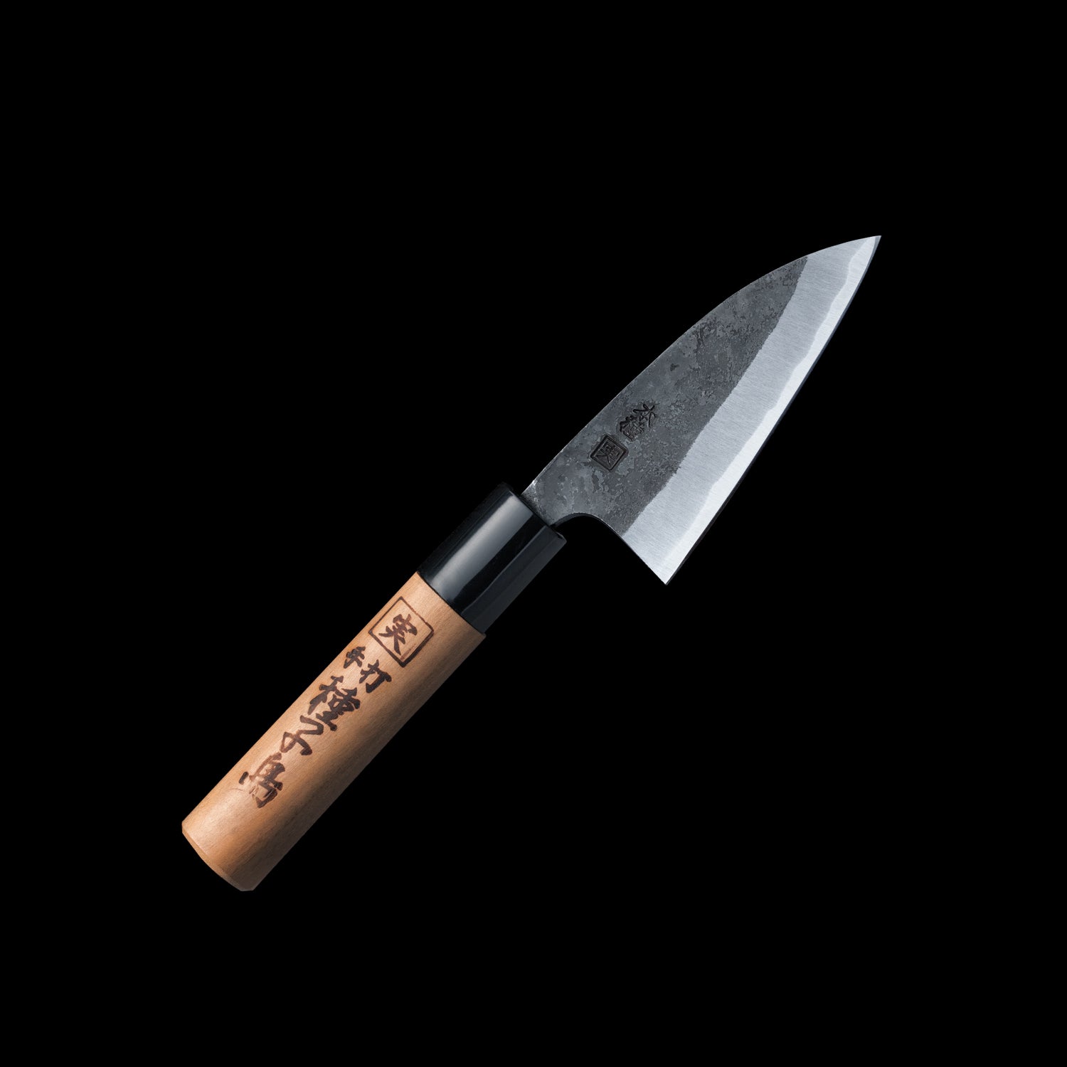 包丁の堺徳｜アジ切り 種子包丁 黒打ち 白一鋼 桜柄