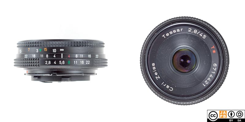 Data sheet: Carl Zeiss (C/Y) Tessar 45 mm f/2.8 – JAPB