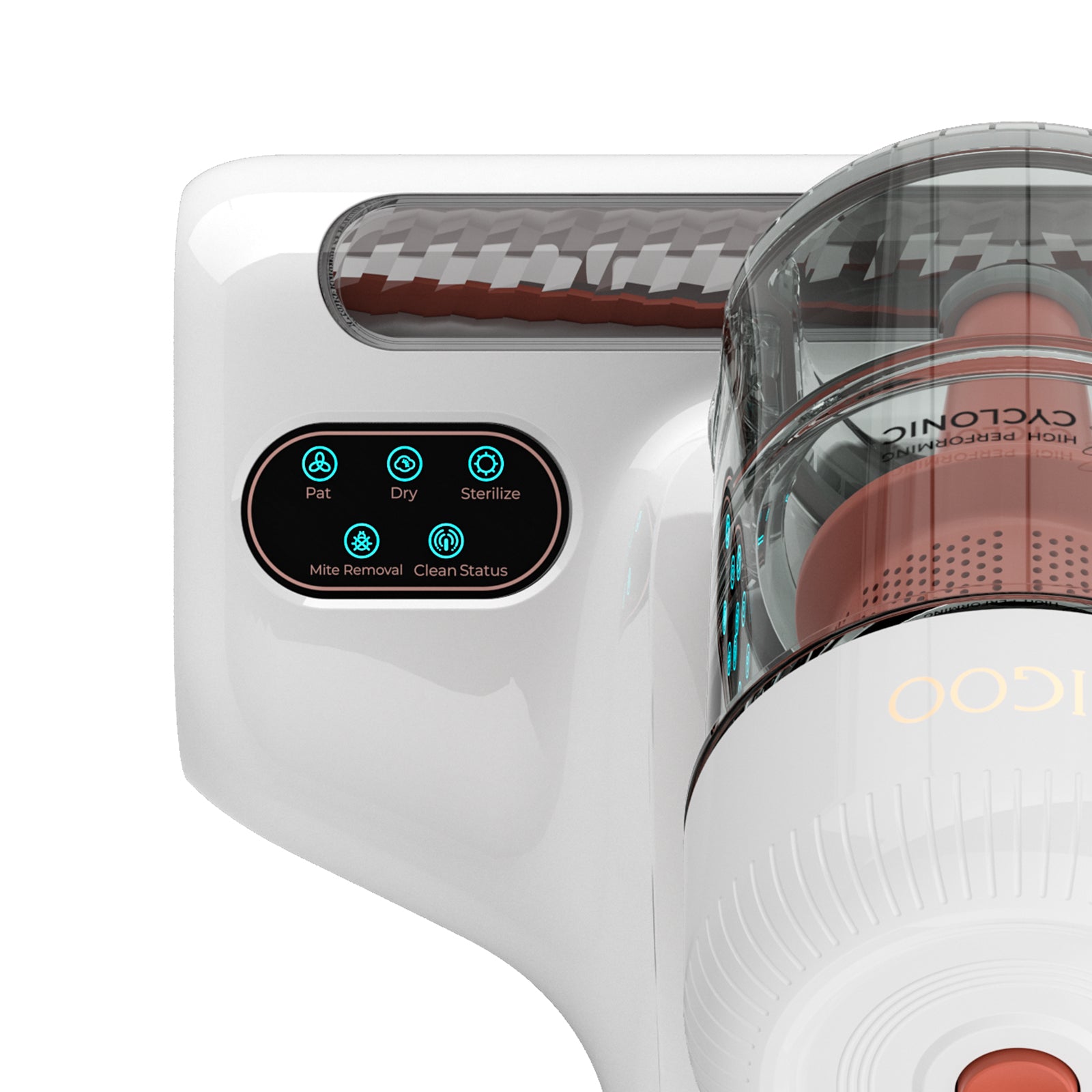 Jigoo J200 Integrated Dual-Cup Mattress Vacuum Cleaner