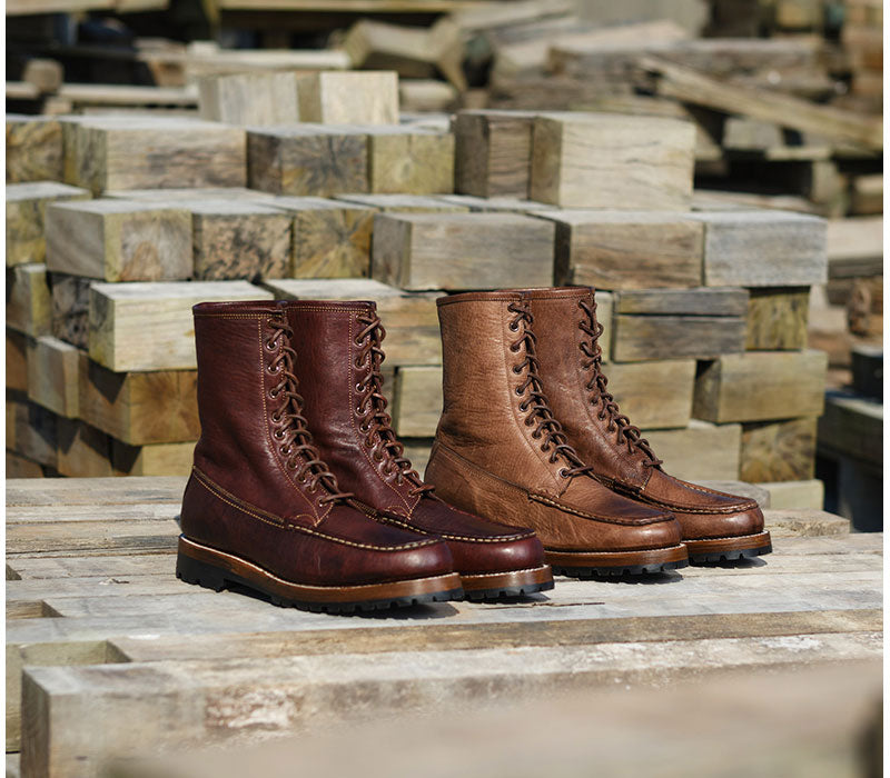 モヒカンブーツ／エゾシカ・ディアスキン・バーントモカ