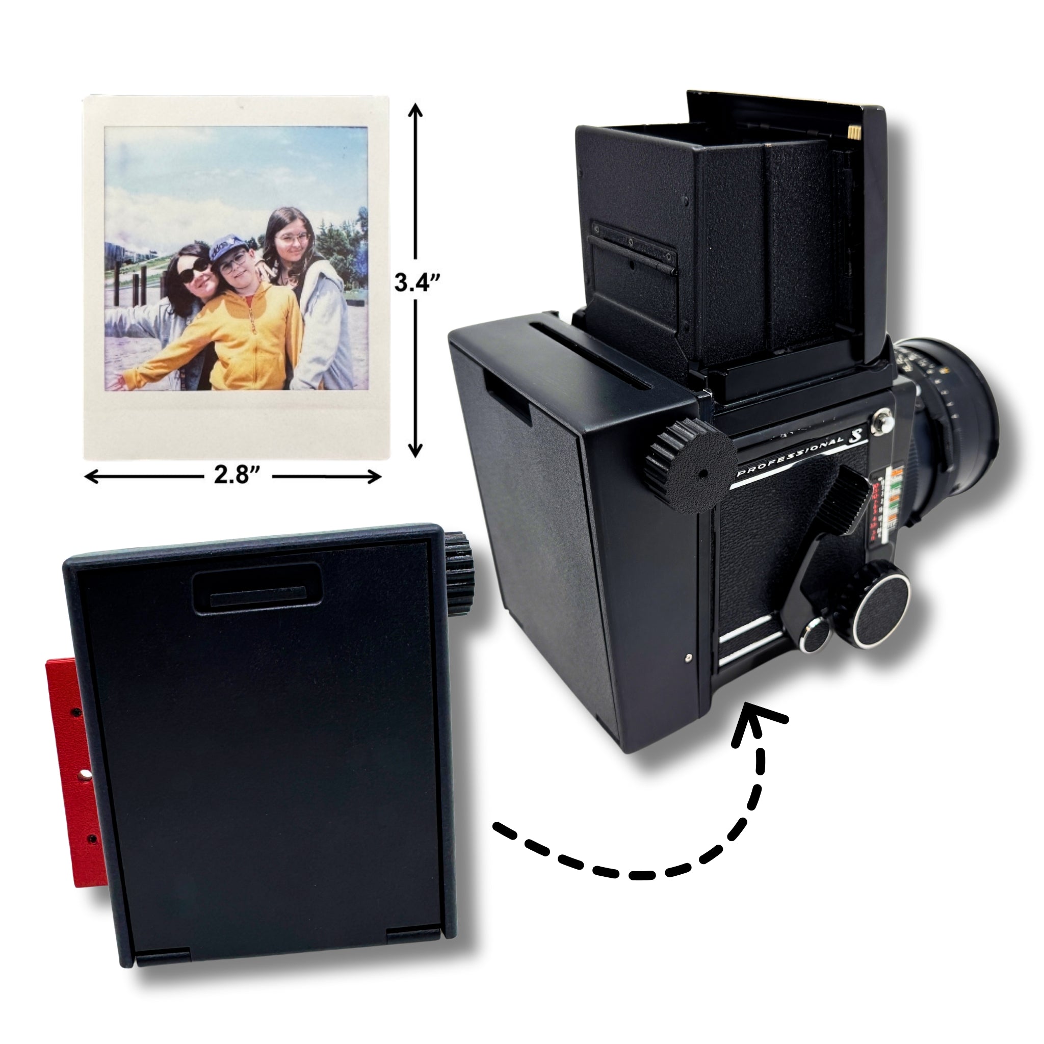 Mamiya RB67用インスタントフィルムバック（Instax SQUAREフィルム対応