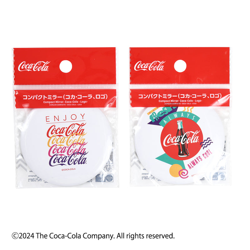 コンパクトミラー（コカ・コーラ、SSCE、ラウンド、ロゴ） - 100均