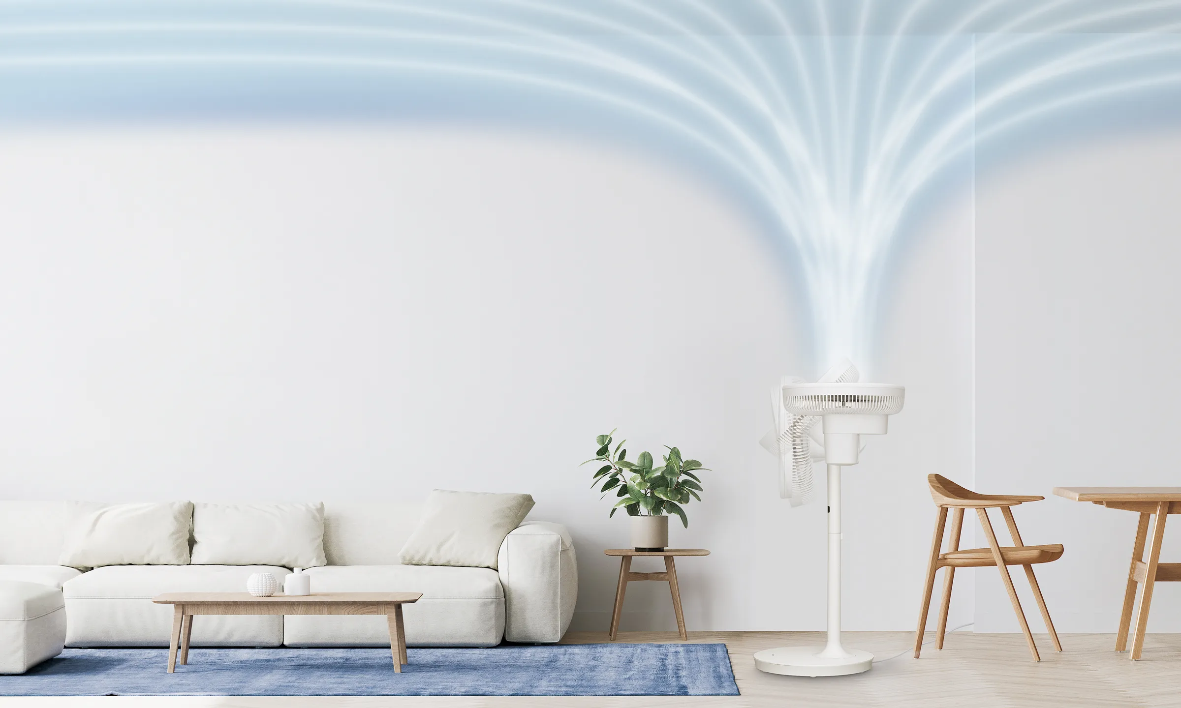 上向き角度調整機能・気配り設計 | PJ-S3DS | サーキュレーター