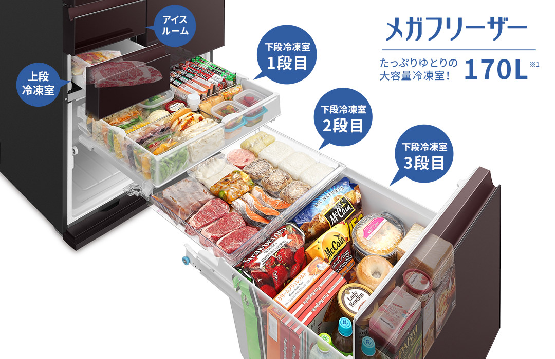 冷凍室 | SJ-F503G | 冷蔵庫：シャープ