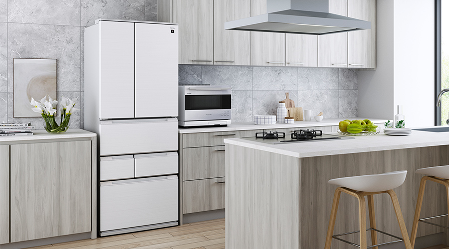 奥行き薄型デザイン | SJ-MF51P | 冷蔵庫：シャープ