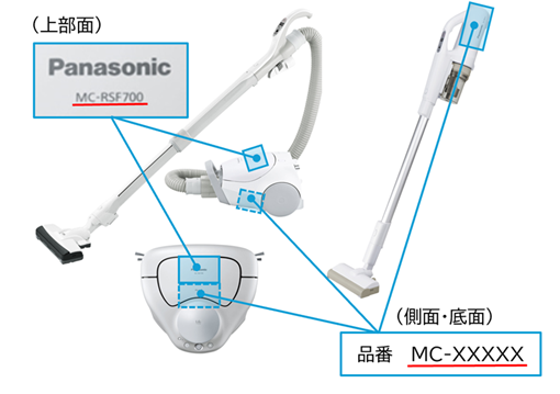 掃除機の品番から紙パック品番を調べたい - 掃除機 - Panasonic