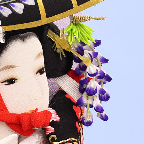 押絵羽子板13号 京みやび藤娘 スタンド付き – 寿鳳人形の東芸