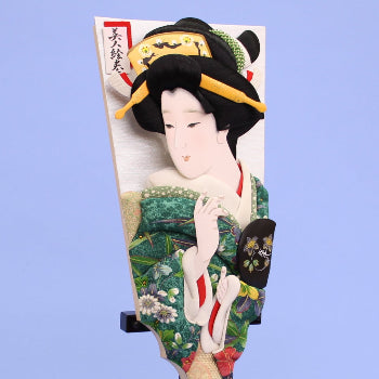 壁掛飾り 高さ30cm 8号押絵羽子板 藤娘 白桜 – 寿鳳人形の東芸
