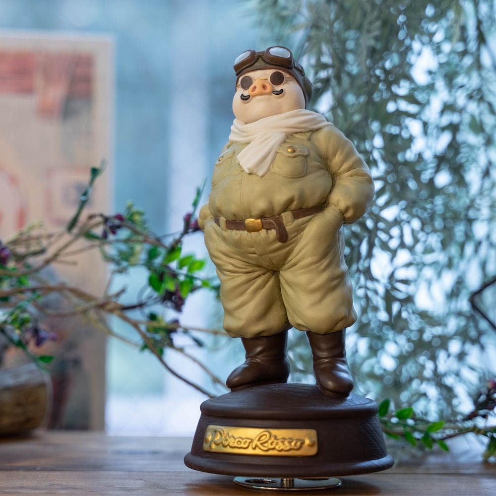 Official Ghibli Porco Rosso Porcelain Music Box/Figure • Handmade