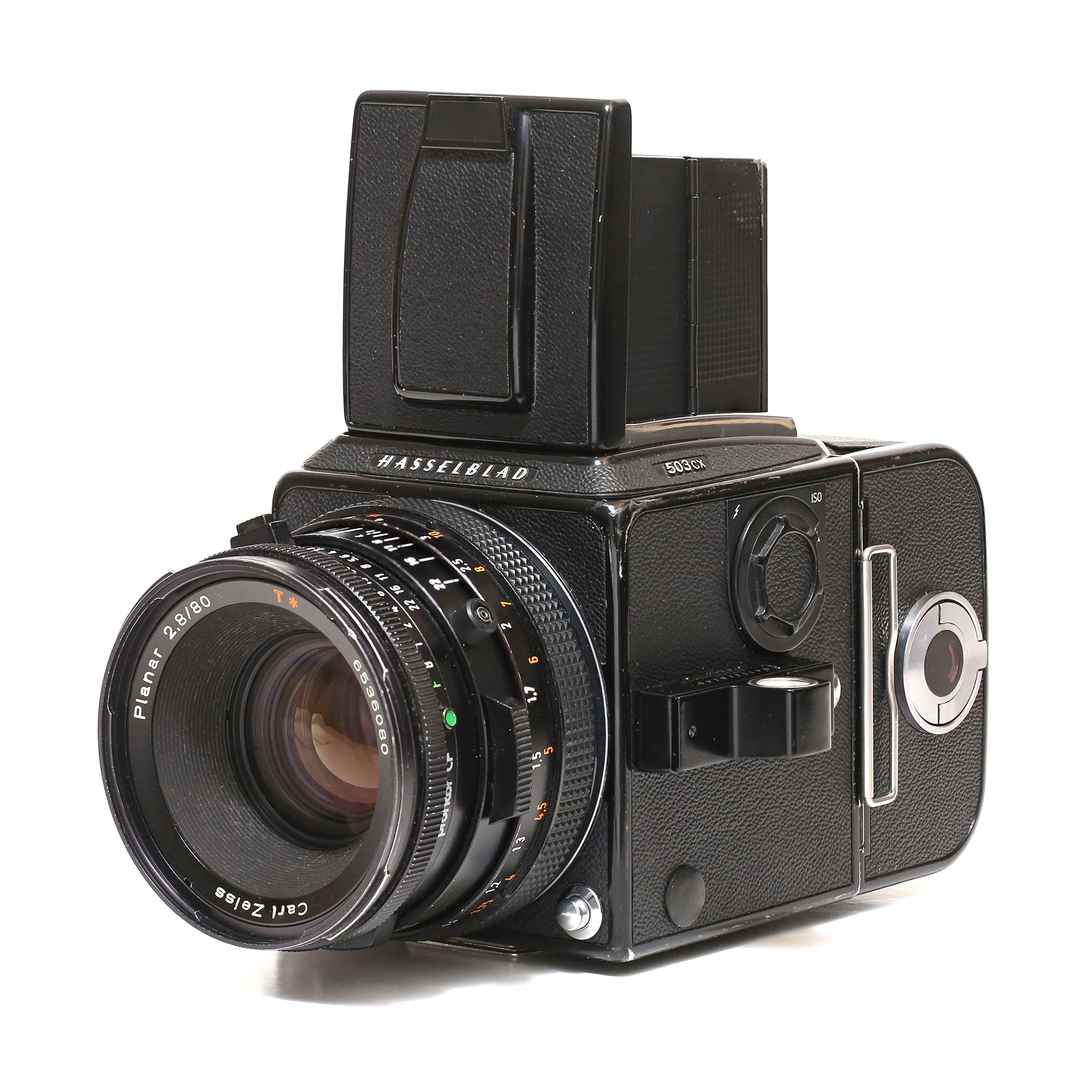 Hasselblad 503CX black + CF 80/2.8 + A12 + accessories
