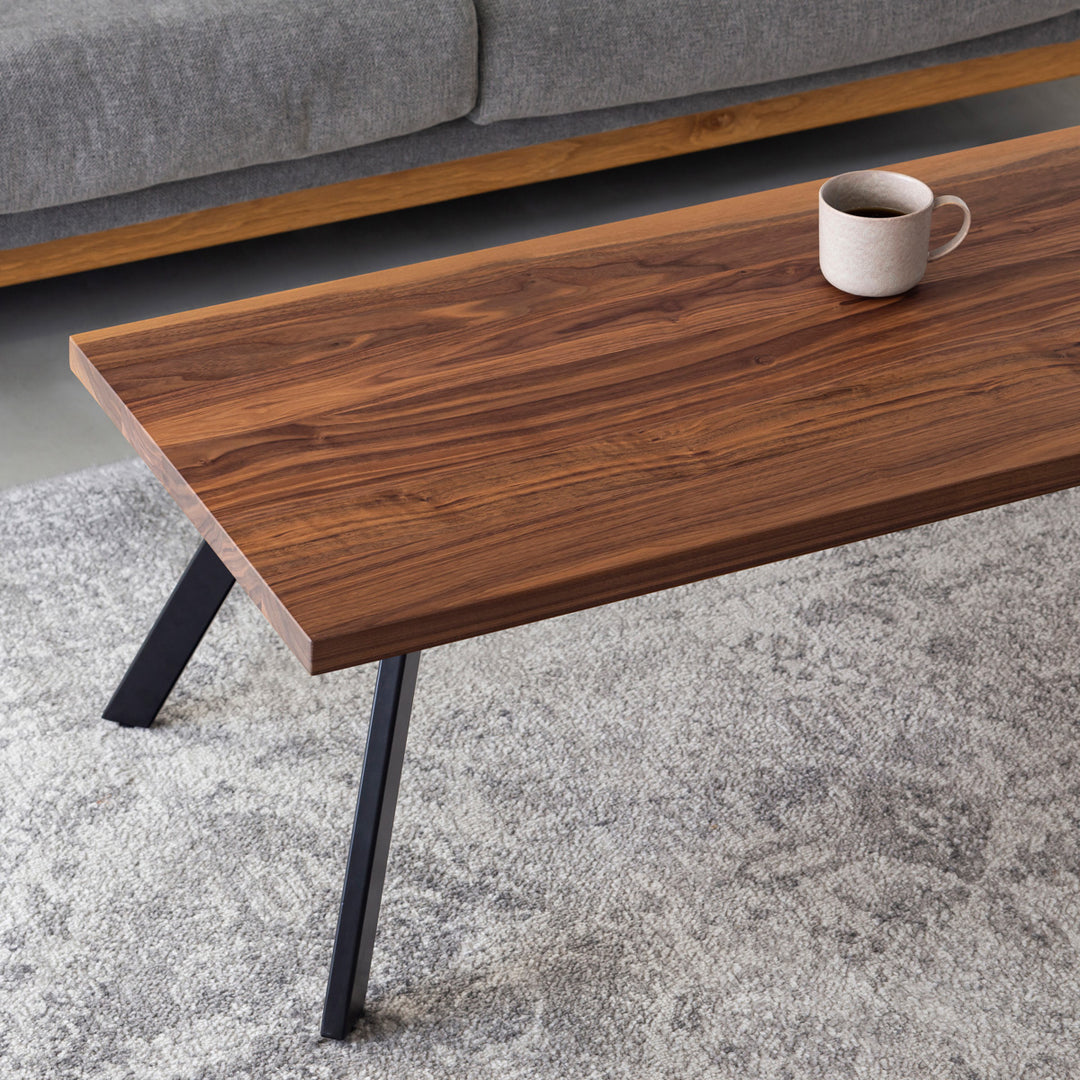 THE LOW TABLE / 無垢 ウォルナット × Black Steel – KANADEMONO