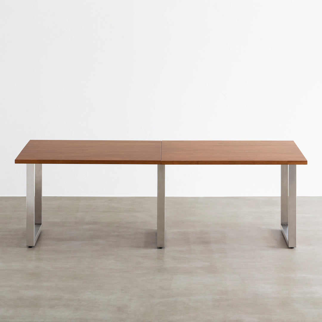 THE TABLE / ラバーウッド ブラウン × Stainless × W181 - 300cm