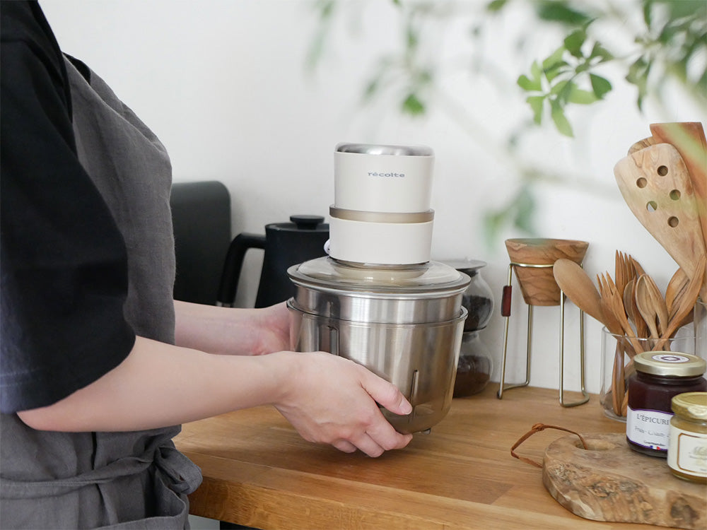 recolte/レコルト＞フードプロセッサーコンボ クリーム ホワイト