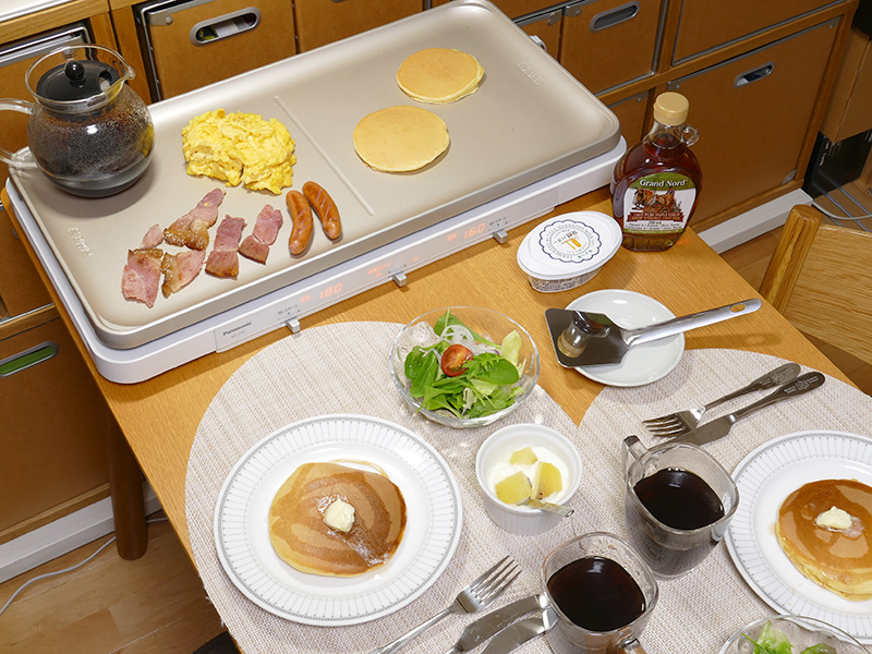 すっきりデザインで出しっぱなしOK! 2口IH調理器としても毎日使いたい