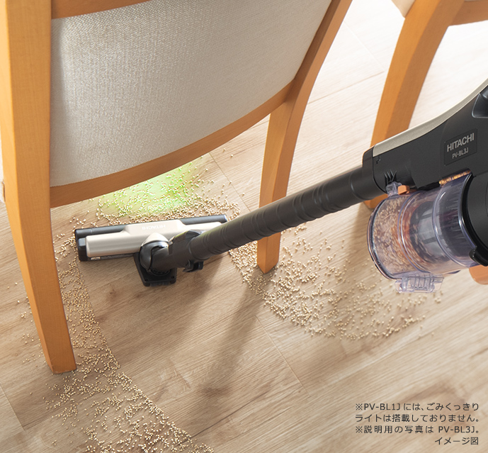 特長：軽量1.1kg＆強力パワー ： スティッククリーナー（コードレス式