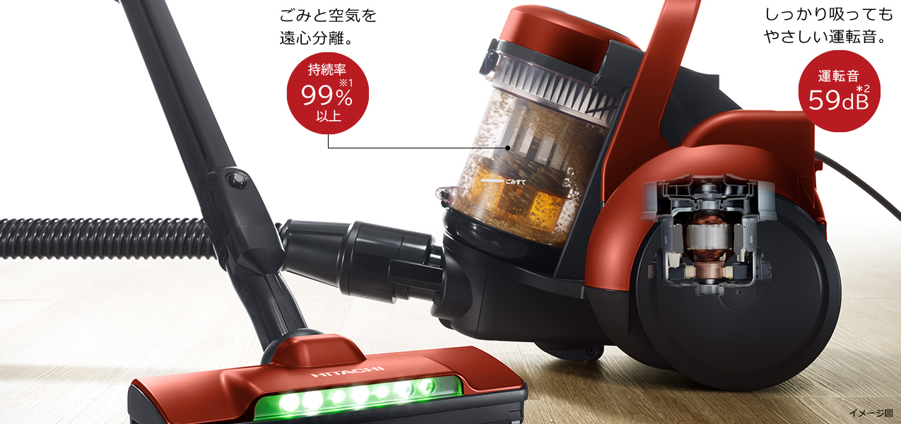 特長：強力パワー＆軽量ボディ ： サイクロン式クリーナー CV-SP900K