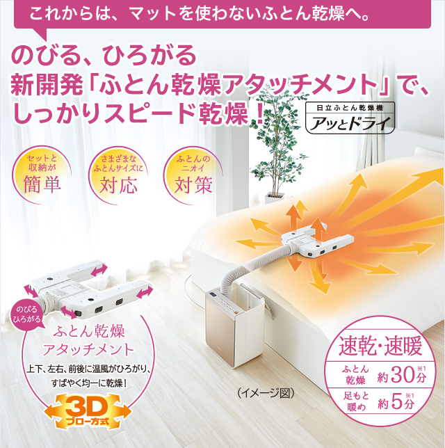 ふとん乾燥機：日立の家電品