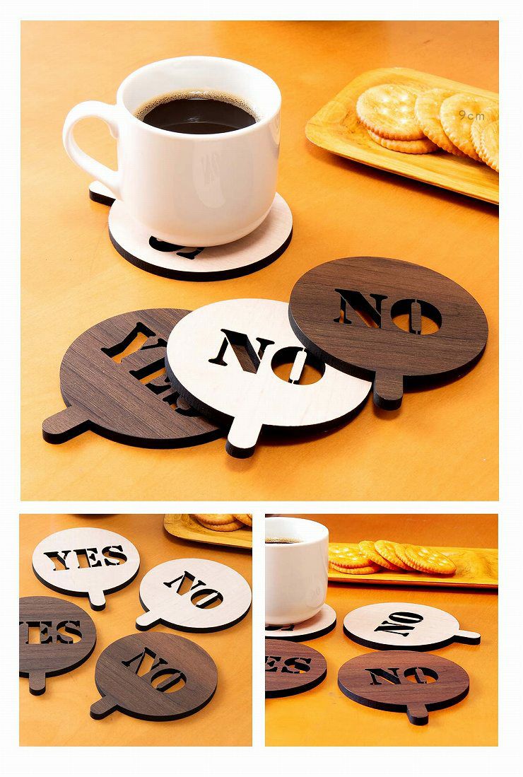 コースター 4枚 YES・NO 〇× コースター024 | セミオーダー