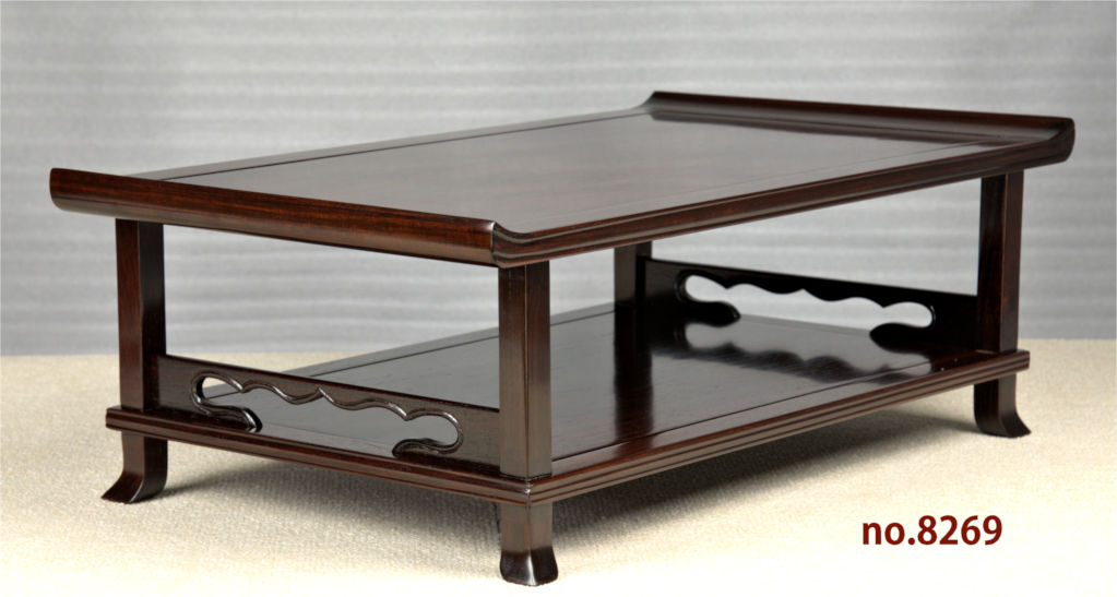 ギャラリー花台:紫檀 冠卓(かんむりしょく) 若畑作 巾51cm 大阪唐木