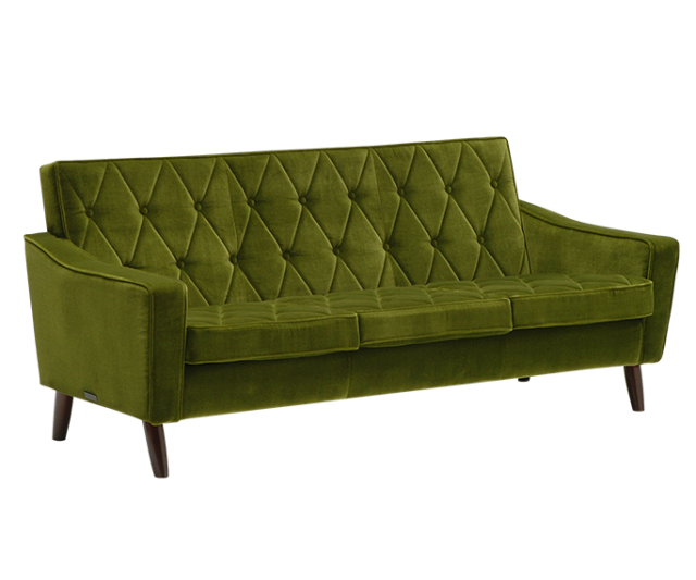 10年前から決めていたモケットグリーンのソファセット – カリモク60