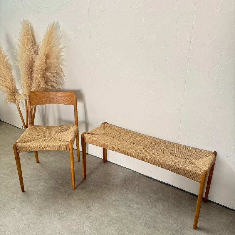 Lily】ペーパーコードベンチ【ナチュラル】 – 河口家具製作所