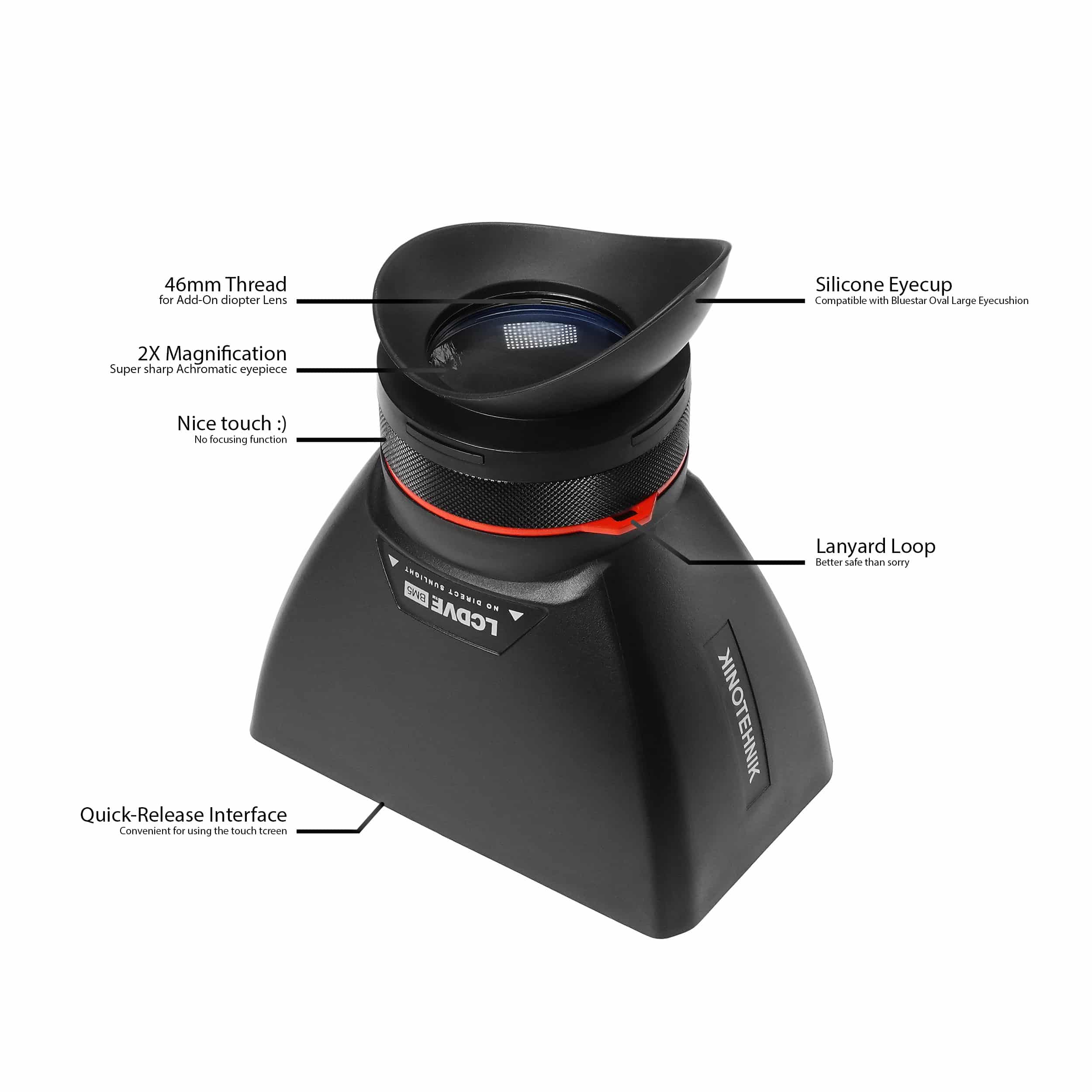 Optical viewfinder LCDVF BM5 for BMPCC 4K 6K. SMALL HD monitor