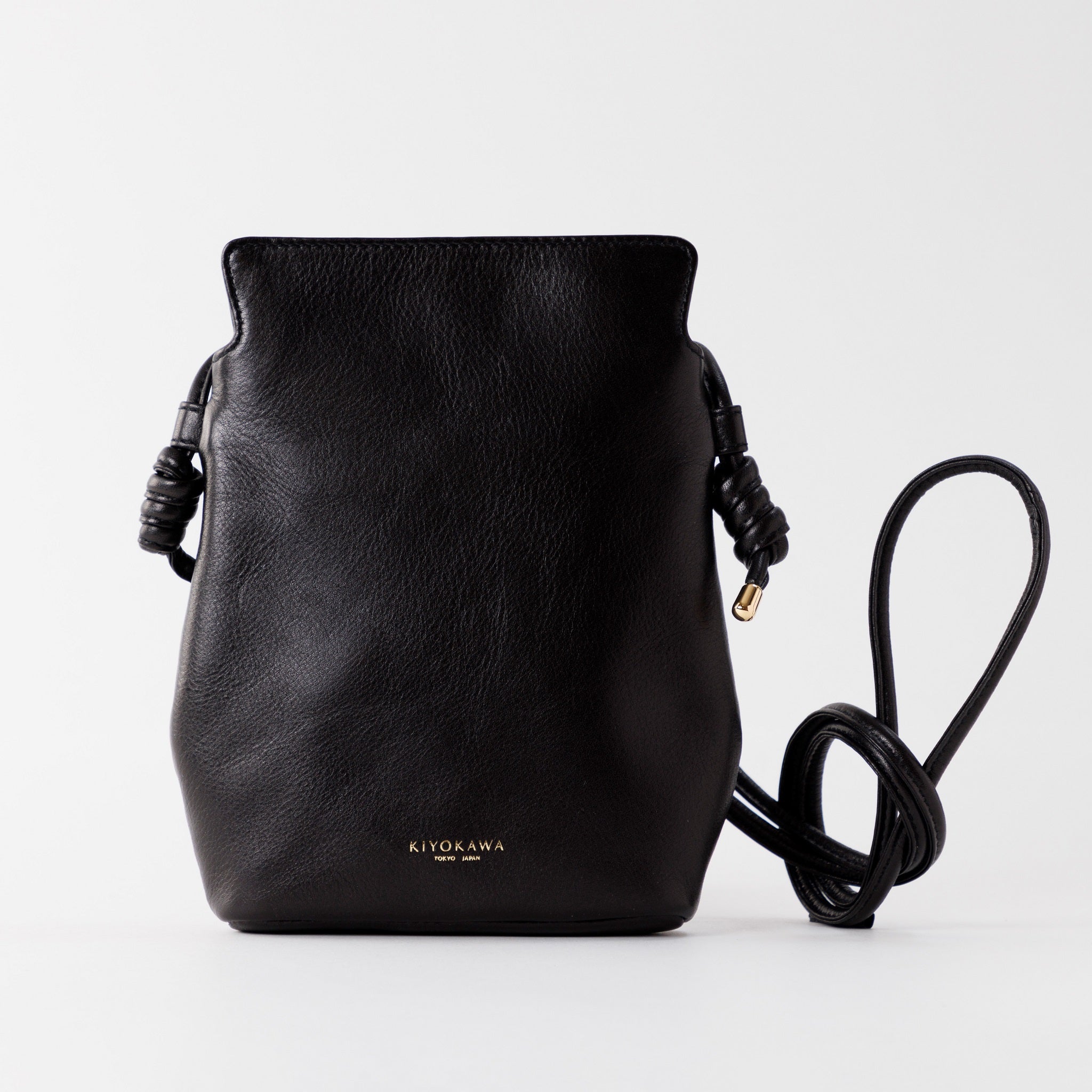 柔らかな牛革 ミニショルダーポシェット【ZIT002】軽量220g 本革 巾着