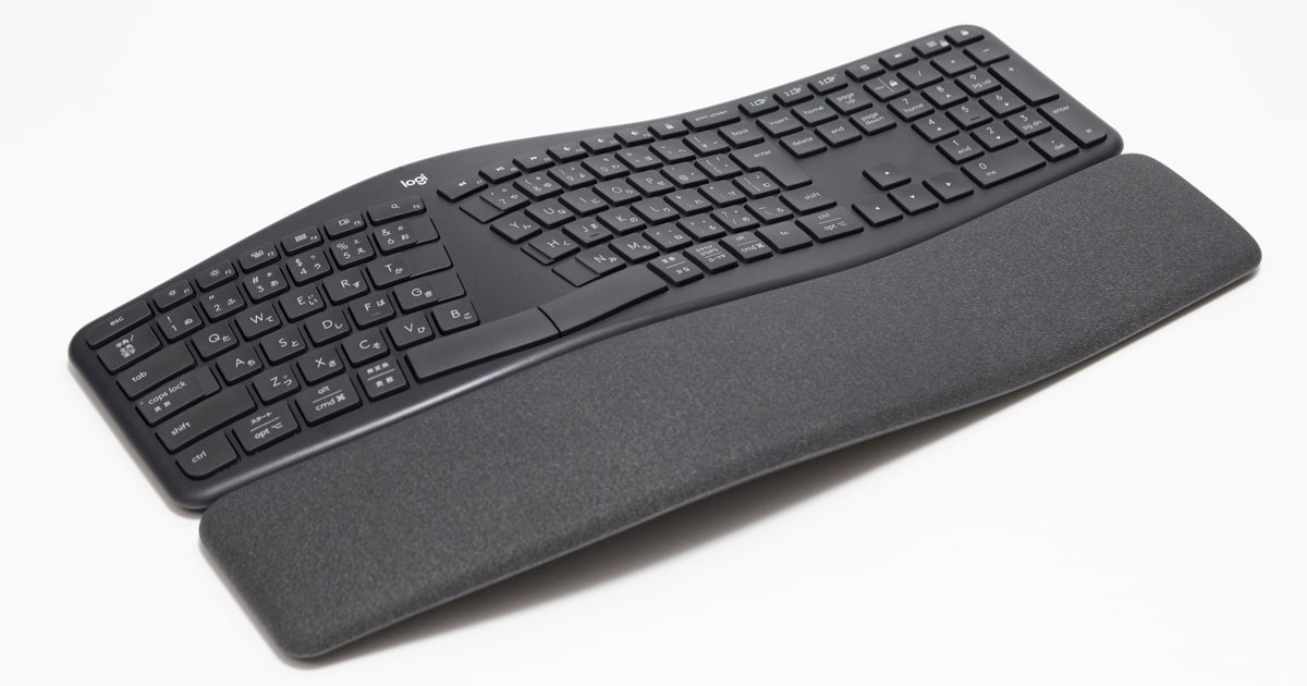 ロジクールERGO K860ワイヤレスキーボードレビュー：自然にタイピング