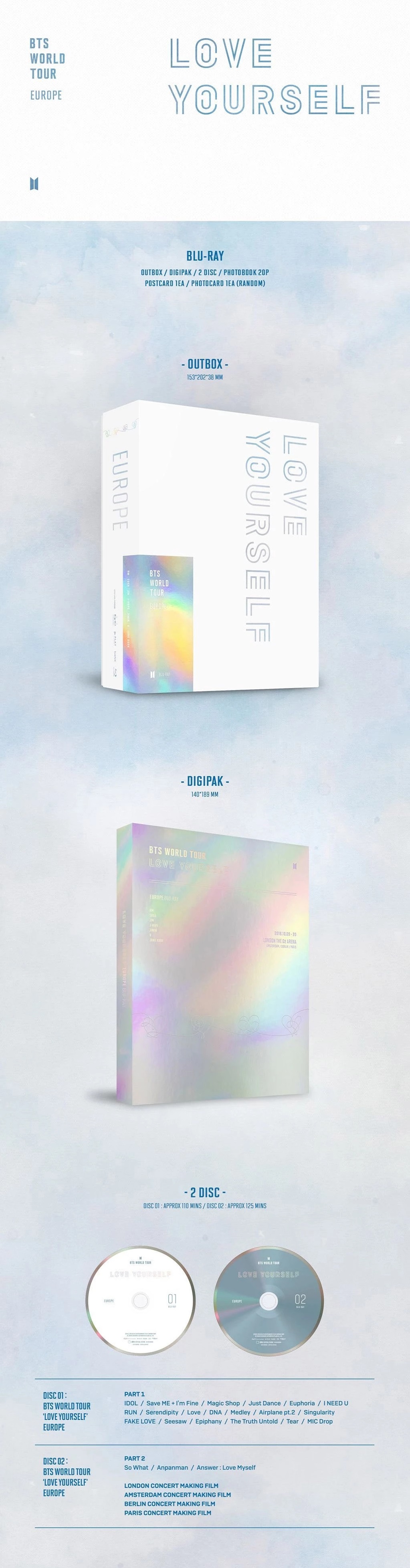 BTS LOVE YOURSELF EUROPE CONCERT BLURAY - Kpop USA