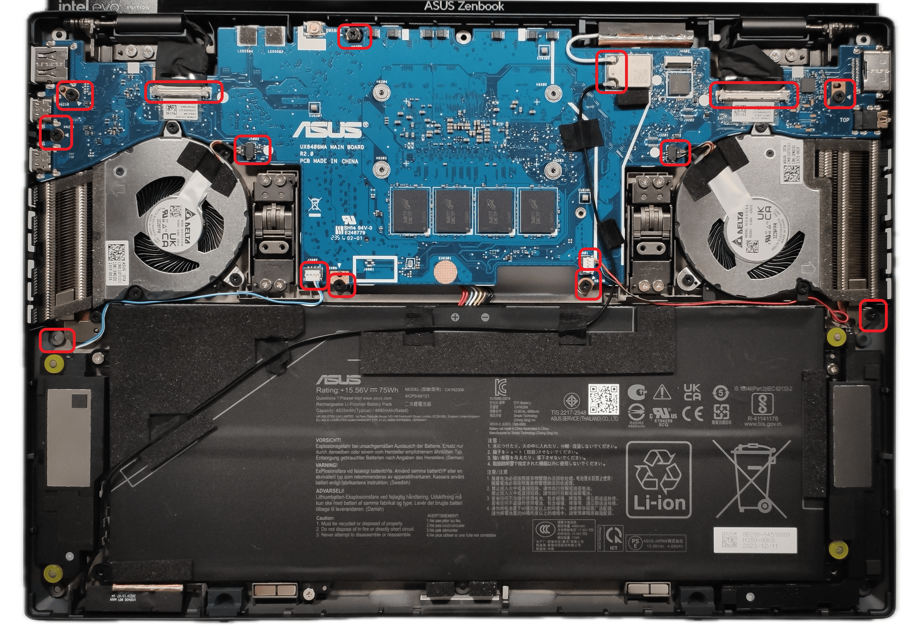 ASUS Zenbook DUO (UX8406)の開け方 - 分解とアップグレードオプション