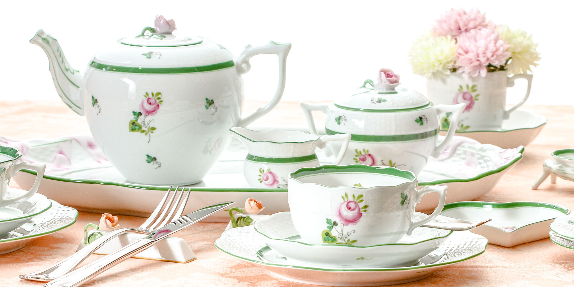 ヘレンド (HEREND) アポニーグリーンシンプル ASV-CH トリオセット