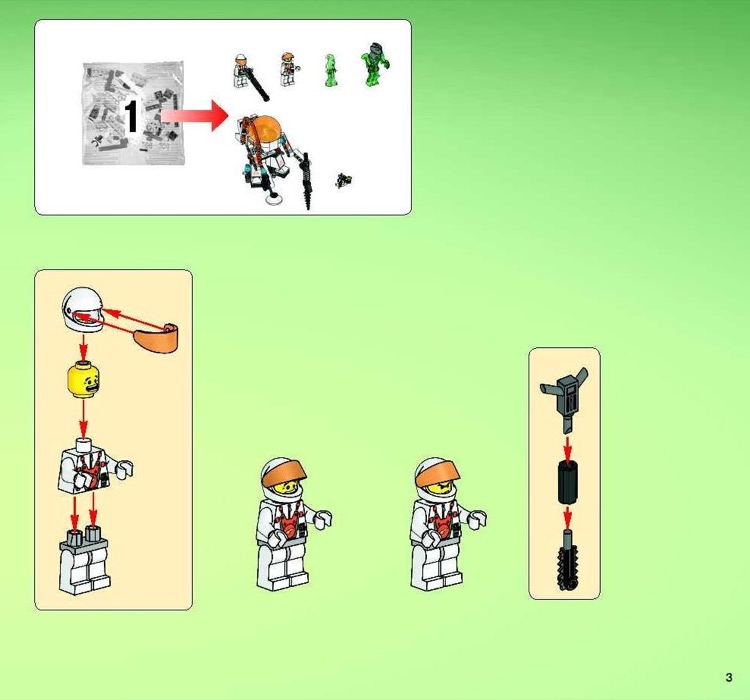 LEGO Instructions for set 7646 ETX Alien Infiltrator, Space - Mars
