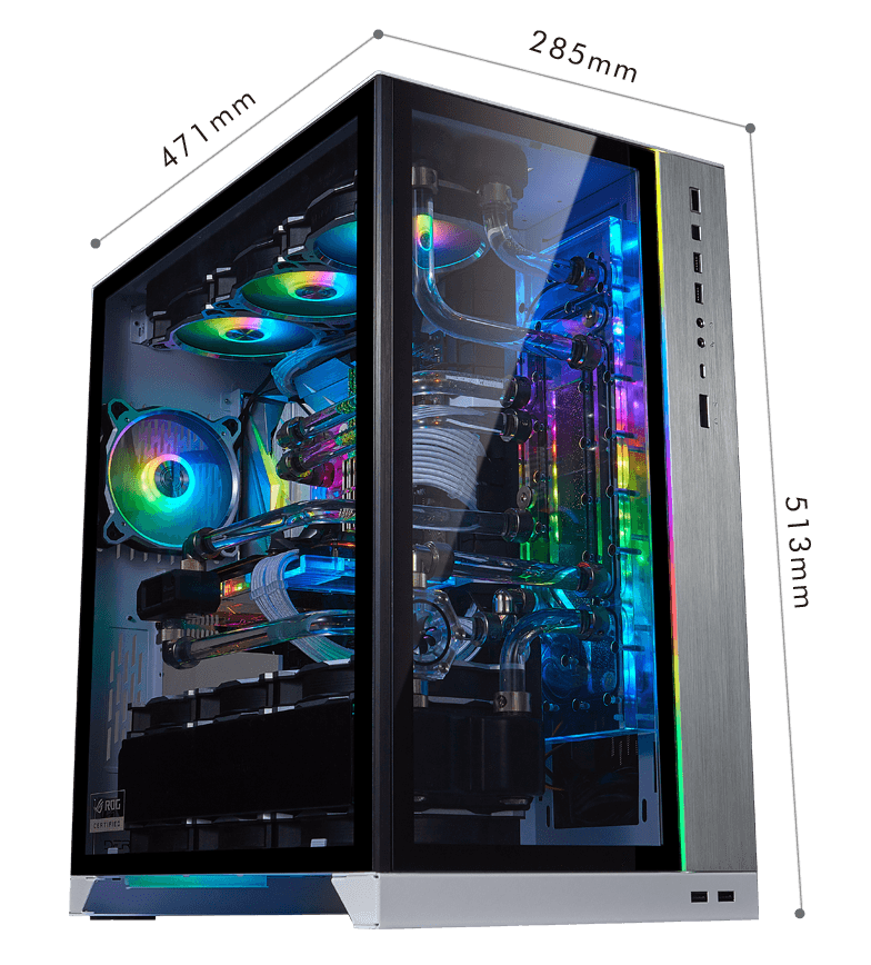 PC-O11D XL - E-ATX、ATX フルタワー ゲーミング コンピューター ケース