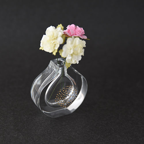 a bottle-dot(一輪挿し)／時澤 真美｜手しごと雑貨のお店 LienTe