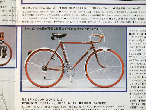 藤色のフジオリンピック・ランドナー : 旅からす本館 日本をもっと楽し