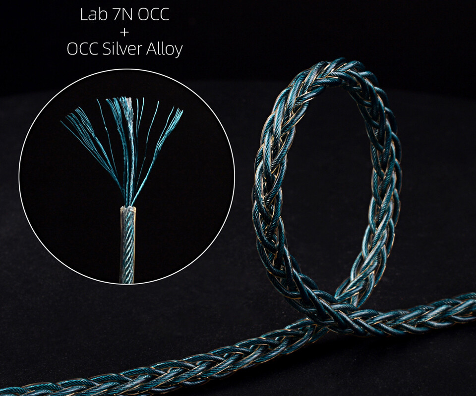 NICEHCK SuperCyan」 7N OCC(高純度単結晶銅) + OCC銀合金 リッツ線 8