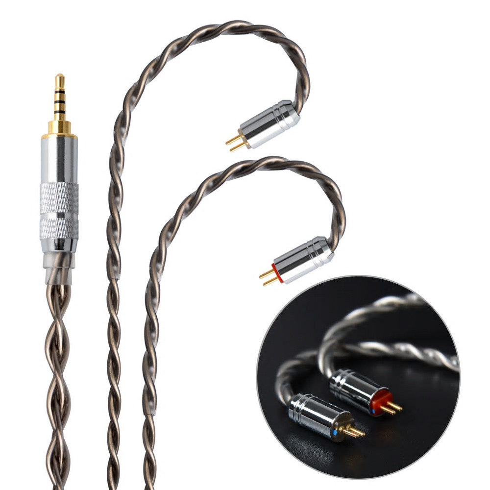 NICEHCK DJY3」 高純度銀メッキ単結晶銅（7N OCC）ケーブル