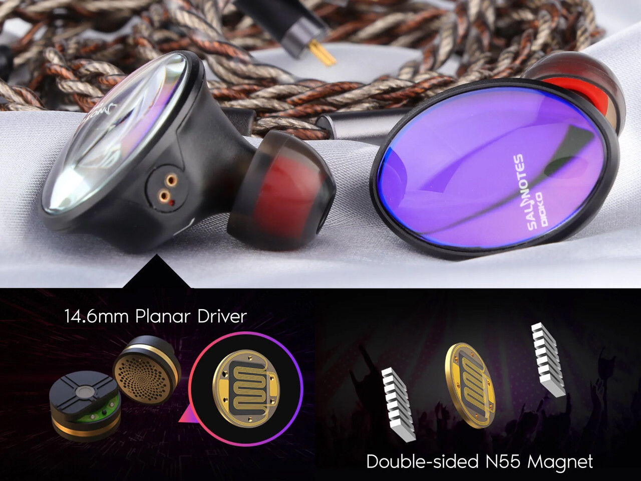 7Hz x Crinacle: Salnotes Dioko」 14.6mm平面駆動＆Crinacleコラボで