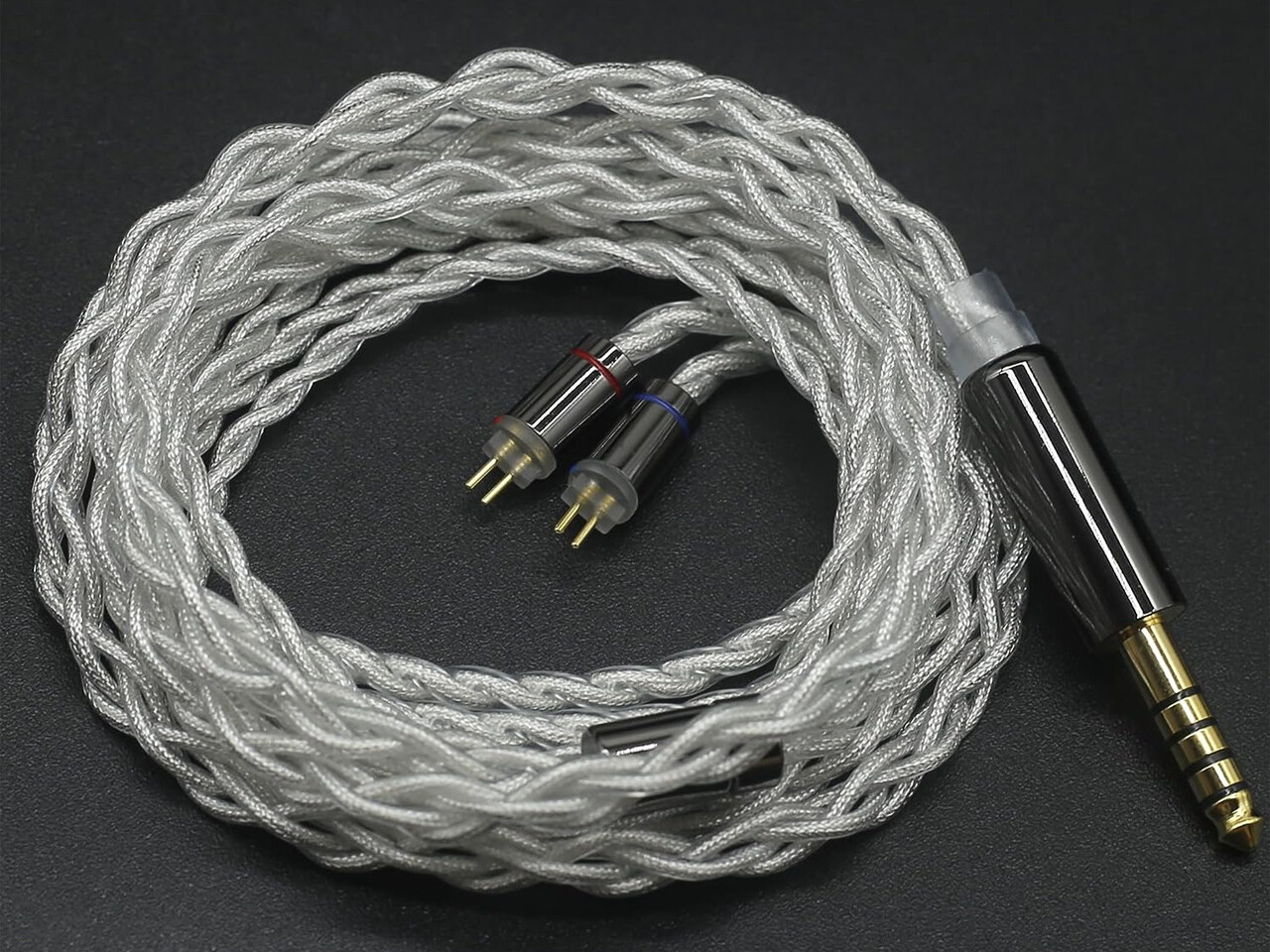 JSHiFi Werwolf」4芯 単結晶銅銀メッキ線ケーブル ／ バランス化にも