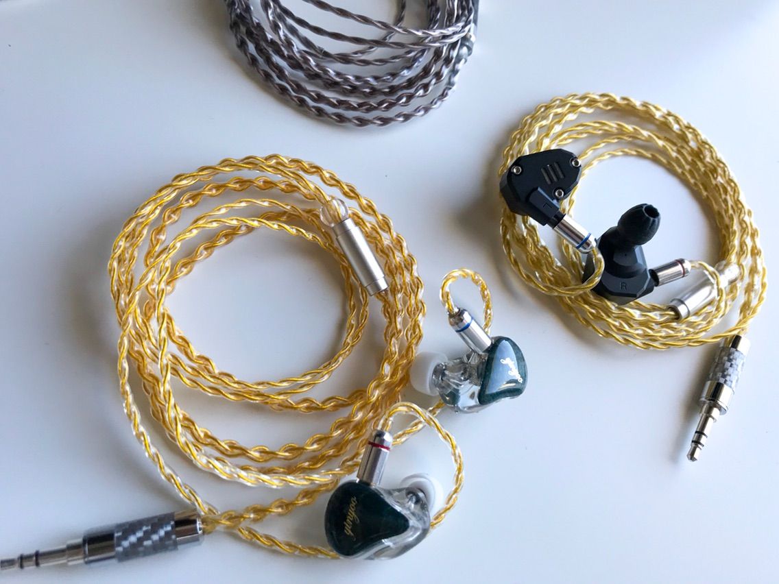 Easy Earphones GXX47123 4芯 7N 銀メッキ線ケーブル（ゴールド