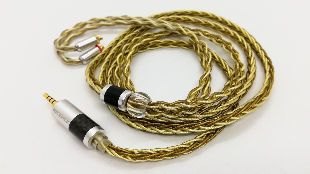 NICEHCK DJY1」 8芯 高純度単結晶銅 銀メッキ線ケーブル ／ 高純度OCC