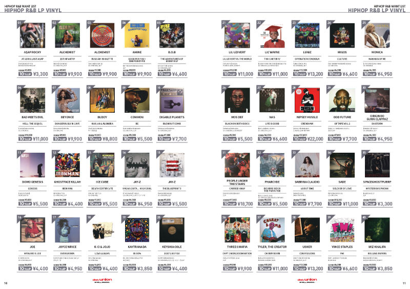 高価買取リスト】HIP HOP R&B WANT LIST 2023.10 ※2024年1月31日(水