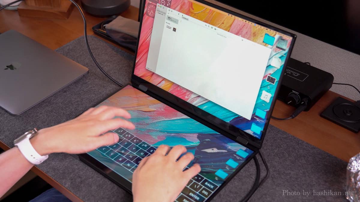 EHOMEWEI XQ-160PW レビュー！】タッチパネル対応16インチ2画面